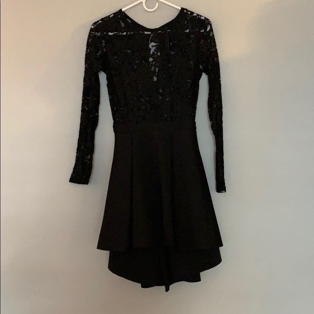 Black Elegant Cocktail High Low Dress Size S